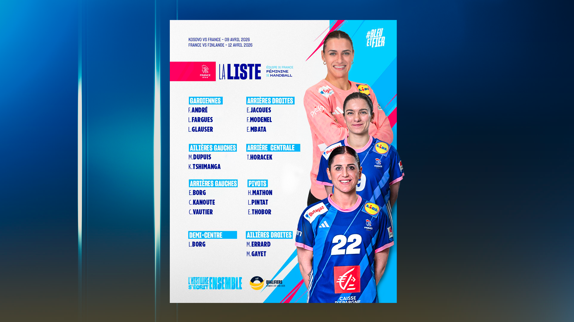 Composition d'équipe, Handball