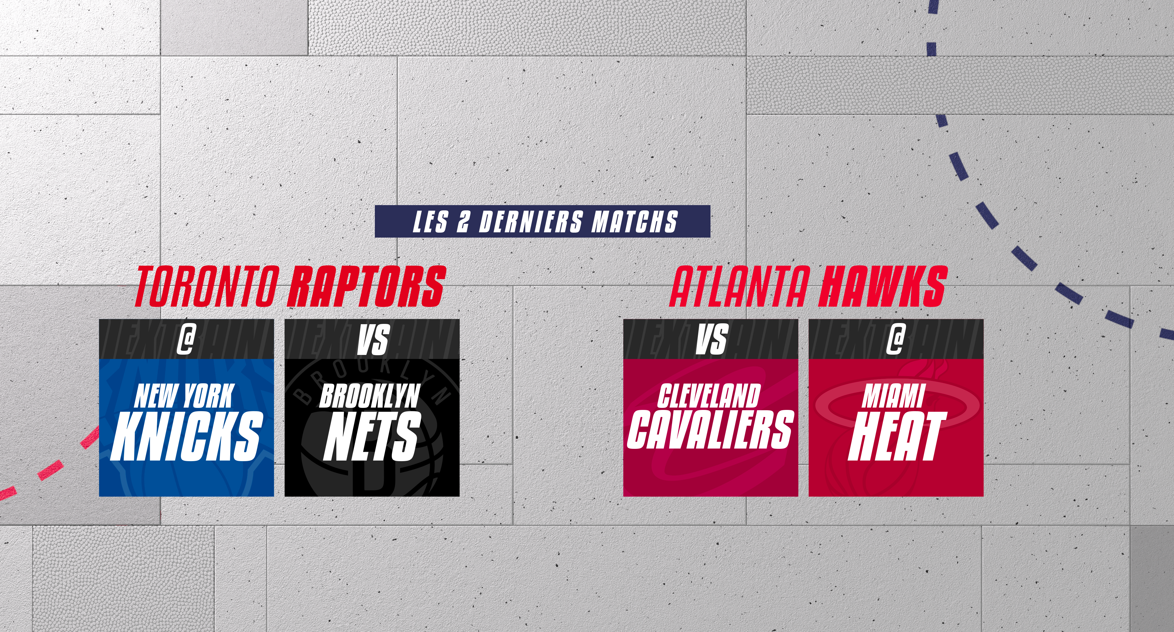 Habillage TV - Raptors et Hawks derniers matchs
