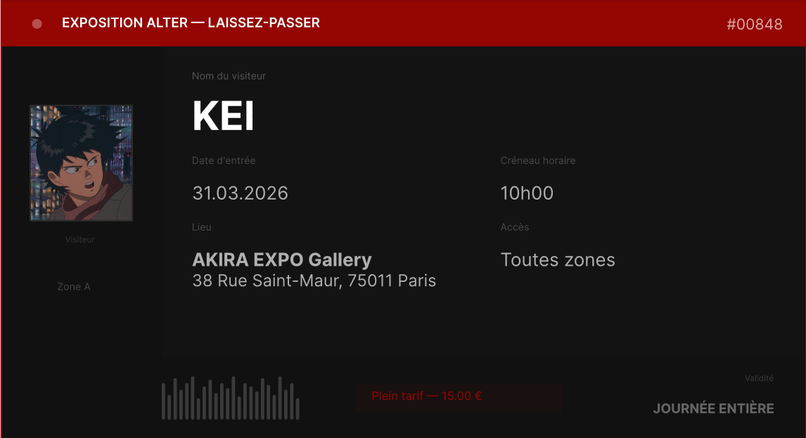 Ticket AKIRA — Kei