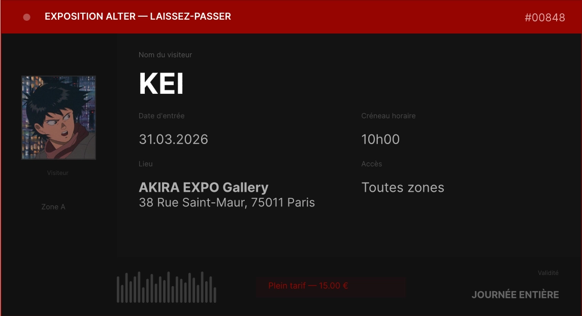 Ticket nominatif : Kei