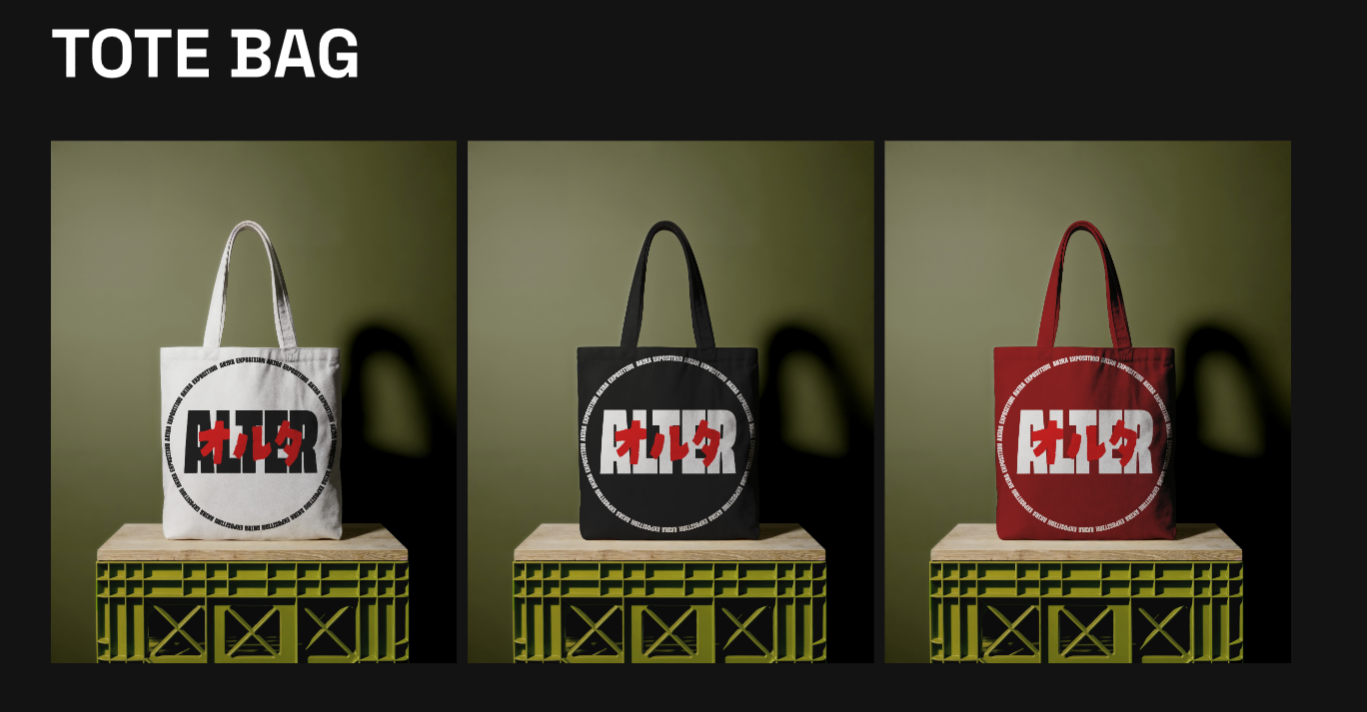 Tote bags ALTER en 3 coloris